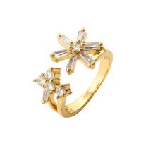 Cubic Zirconia Micro Pave Brass Finger Ring, plated, Adjustable & fashion jewelry & micro pave cubic zirconia inner ~21mm 