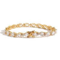 Cubic Zirconia Brass Bracelets, fashion jewelry & Unisex & micro pave cubic zirconia 