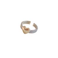 Anillo de dedo de acero Titanium de, Partículas de acero, chapado, Joyería & para mujer, dos diferentes colores, 17mm, Vendido por UD