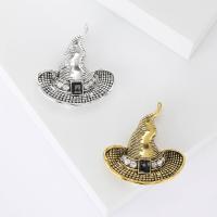 Rhinestone Zinc Alloy Brooch, Hat, plated, vintage & fashion jewelry & for woman & enamel & with rhinestone 