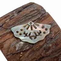 Natural Freshwater Shell Pendants, Fan, DIY 