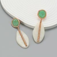 Resin Zinc Alloy Earring, with Resin, plated, fashion jewelry & for woman 