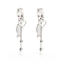 Boucles d'oreilles en acier titane, Placage, pour femme & émail, plus de couleurs à choisir, Vendu par paire