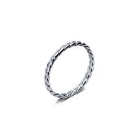 Anillo de Plata Ley, plata de ley 925, Estilo coreano & diverso tamaño para la opción & para mujer, plateado, tamaño:5-16, Vendido por UD