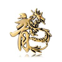 Rhinestone Zinc Alloy Brooch, Dragon, plated, vintage & fashion jewelry & Unisex & can be used as brooch or pendant & with rhinestone 