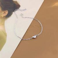 Sterling Silver Bracelets, 925 Sterling Silver, with 1.57inch extender chain, fashion jewelry & for woman Approx 6.3 Inch 