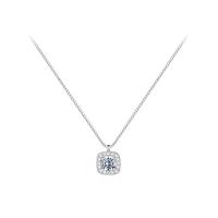 Zircon cubique Micro Pave collier en argent sterling, Argent sterling 925, bijoux de mode & pavé de micro zircon & pour femme Environ 17.91 pouce, Vendu par PC