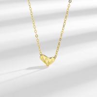 Collar de la joyería de plata esterlina, Plata de ley 925, con 1.97inch extender cadena, Corazón, chapado, para mujer, más colores para la opción, longitud:aproximado 15.74 Inch, Vendido por UD