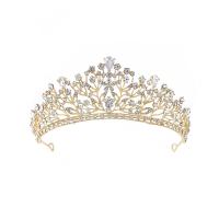 Tiaras nupciales, aleación de zinc, micro arcilla de zirconia cúbica & para mujer & con diamantes de imitación, más colores para la opción, diámetro interior:aproximado 165mm, Vendido por UD