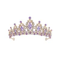 Tiaras nupciales, aleación de zinc, Joyería & para mujer & con diamantes de imitación, más colores para la opción, diámetro interior:aproximado 140mm, Vendido por UD