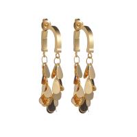 Boucles d'oreilles en acier titane, Placage, bijoux de mode & pour femme, plus de couleurs à choisir, 52mm, Vendu par paire