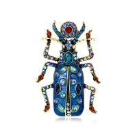 Rhinestone Zinc Alloy Brooch, Insect, gold color plated, fashion jewelry & Unisex & enamel & with rhinestone 