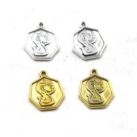 Zinc Alloy Animal Pendants, Polygon, plated, vintage & DIY Approx 