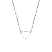 Collier de bijoux en argent , Argent sterling 925, avec 2.16inch chaînes de rallonge, coeur, bijoux de mode & pour femme Environ 15.55 pouce, Vendu par PC