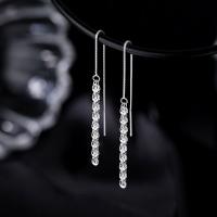 Sterling Silver Thread Through Earrings, 925 Sterling Silver, fashion jewelry & for woman 