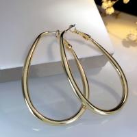 Brass Hoop Earring, gold color plated, fashion jewelry & for woman 