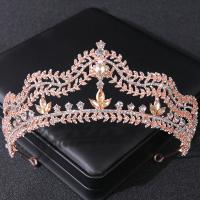 Tiaras nupciales, aleación de zinc, chapado, Joyería & para mujer & con diamantes de imitación, más colores para la opción, diámetro interior:aproximado 140mm, Vendido por UD