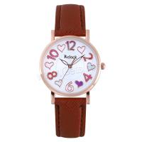 Reloj Wrap, Cuero de PU, con Vidrio & acero inoxidable 304 & aleación de zinc, Esférico, chapado en color rosa dorada, Joyería & movimiento chino & para mujer, más colores para la opción, 32x8mm, longitud:aproximado 235 mm, Vendido por UD