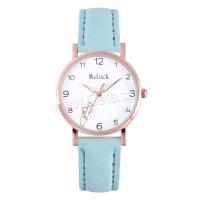 Reloj Wrap, Cuero de PU, con Vidrio & acero inoxidable 304 & aleación de zinc, Esférico, chapado en color rosa dorada, Joyería & movimiento chino & para mujer, más colores para la opción, 32x8mm, longitud:aproximado 235 mm, Vendido por UD