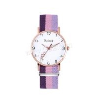 Reloj Wrap, lienzo, con Vidrio & acero inoxidable 304 & aleación de zinc, Esférico, chapado en color rosa dorada, Joyería & movimiento chino & para mujer, más colores para la opción, 30x8mm, longitud:aproximado 233 cm, Vendido por UD