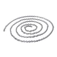 Stainless Steel Oval Chain, 304 Stainless Steel, Vacuum Ion Plating, DIY, 4mm m 