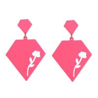 Acrylic Drop Earring, with Zinc Alloy, stoving varnish, fashion jewelry  & for woman 