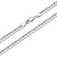 Collar de la joyería de plata esterlina, plata de ley 925, pulido, diverso tamaño para la opción & para hombre, plateado, Vendido por UD