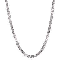 Collar de la joyería de plata esterlina, plata de ley 925, chapado, diverso tamaño para la opción & para hombre, plateado, Vendido por UD