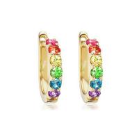 Pendiente colgante de cobre con los diamantes de imitación , metal, con turquesa, Joyería & para mujer & con diamantes de imitación, más colores para la opción, 9mm, Vendido por Par