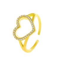 Cubic Zirconia Micro Pave Brass Finger Ring, plated, fashion jewelry & micro pave cubic zirconia & for woman 17mm 