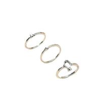 Zinc Alloy Toe Ring, silver color plated, three pieces & fashion jewelry & for woman, silver color, 14mm 