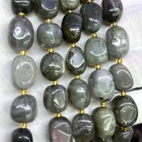 Perles en labradorite, pepite, DIY, gris Environ 39 cm, Vendu par brin