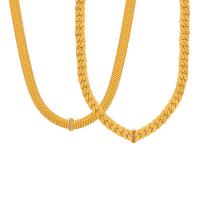 Collier de bijoux de titane, Acier titane, avec 1.97inch chaînes de rallonge, Placage ionique sous vide, styles différents pour le choix & pavé de micro zircon & pour femme, plus de couleurs à choisir Environ 17.72 pouce, Environ 15.75 pouce, Vendu par PC