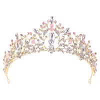 Tiaras nupciales, aleación de zinc, con Cristal, chapado, Joyería & para mujer & con diamantes de imitación, más colores para la opción, 300x70mm, diámetro interior:aproximado 160mm, Vendido por UD