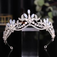 Tiaras nupciales, aleación de zinc, con Cristal, chapado, Joyería & para mujer & con diamantes de imitación, más colores para la opción, diámetro interior:aproximado 145mm, Vendido por UD