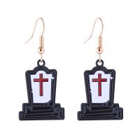 Acrylic Drop Earring, with enamel & Zinc Alloy, Halloween Design & for woman 