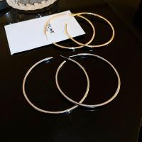 Brass Hoop Earring, plated, fashion jewelry & for woman 