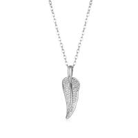 Titanium Steel Jewelry Necklace, fashion jewelry & micro pave cubic zirconia & for woman Approx 15.75 Inch 