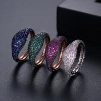 Rhinestone Brass Finger Ring, fashion jewelry & Unisex & with rhinestone 8mm 