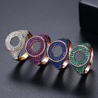 Rhinestone Brass Finger Ring, fashion jewelry & for man & with rhinestone 13mm 