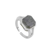 Cubic Zirconia Micro Pave Brass Finger Ring, plated, micro pave cubic zirconia & for woman, silver color 