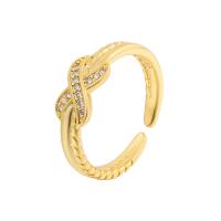 Cubic Zirconia Micro Pave Brass Finger Ring, plated, micro pave cubic zirconia & for woman 