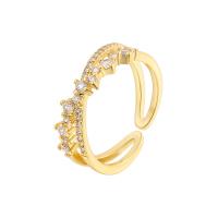 Cubic Zirconia Micro Pave Brass Finger Ring, plated, micro pave cubic zirconia & for woman 