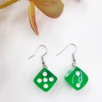 Resin Drop Earring, 304 Stainless Steel, with Resin, fashion jewelry & for woman 