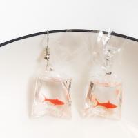 Resin Drop Earring, 304 Stainless Steel, with Resin, fashion jewelry 