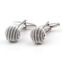 Brass Cufflinks, silver color plated, 2 pieces & for man 