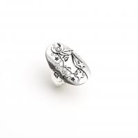 Zinc Alloy Finger Ring, silver color plated, fashion jewelry & for woman, silver color, 17mm 