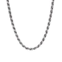 Collier de bijoux en argent , Argent sterling 925, bijoux de mode & longueur différente pour le choix & unisexe, argent, 2.8mm, Vendu par PC