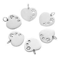 Stainless Steel Heart Pendants, 304 Stainless Steel, Vacuum Ion Plating, DIY 