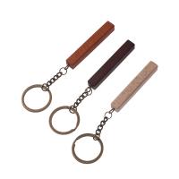 Wood Key Chain, Zinc Alloy, with Wood, Unisex 